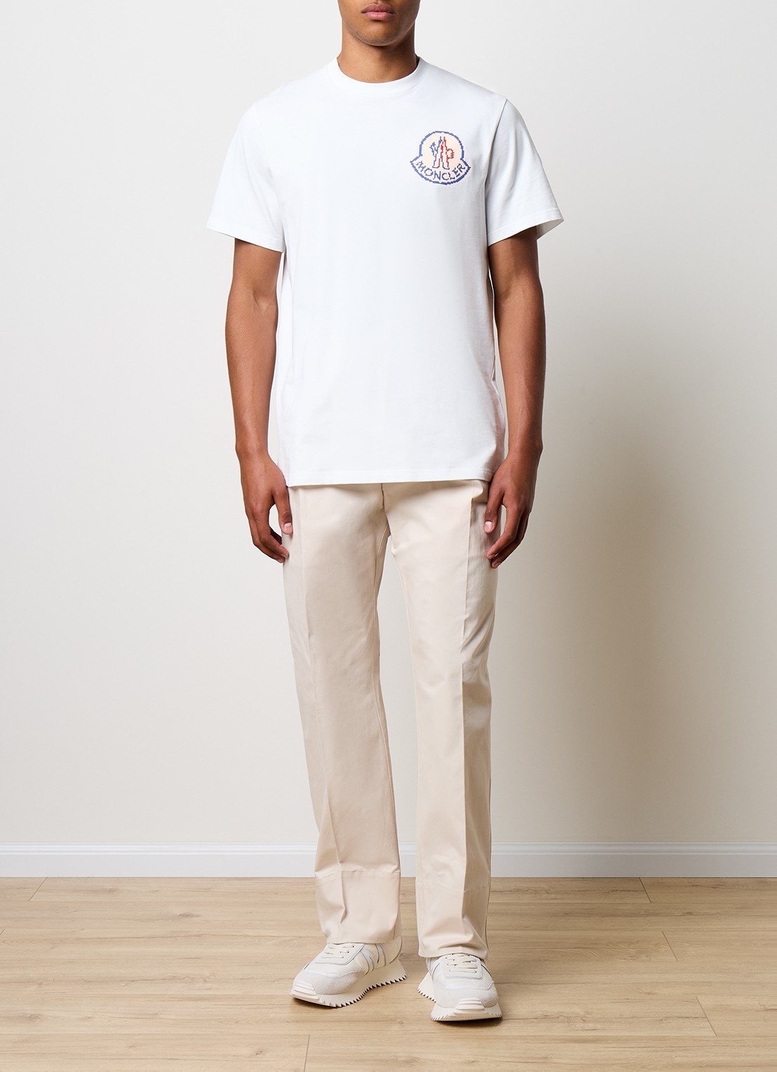 Moncler Straight fit pantalon met steekzakken - voorkant 6 creme