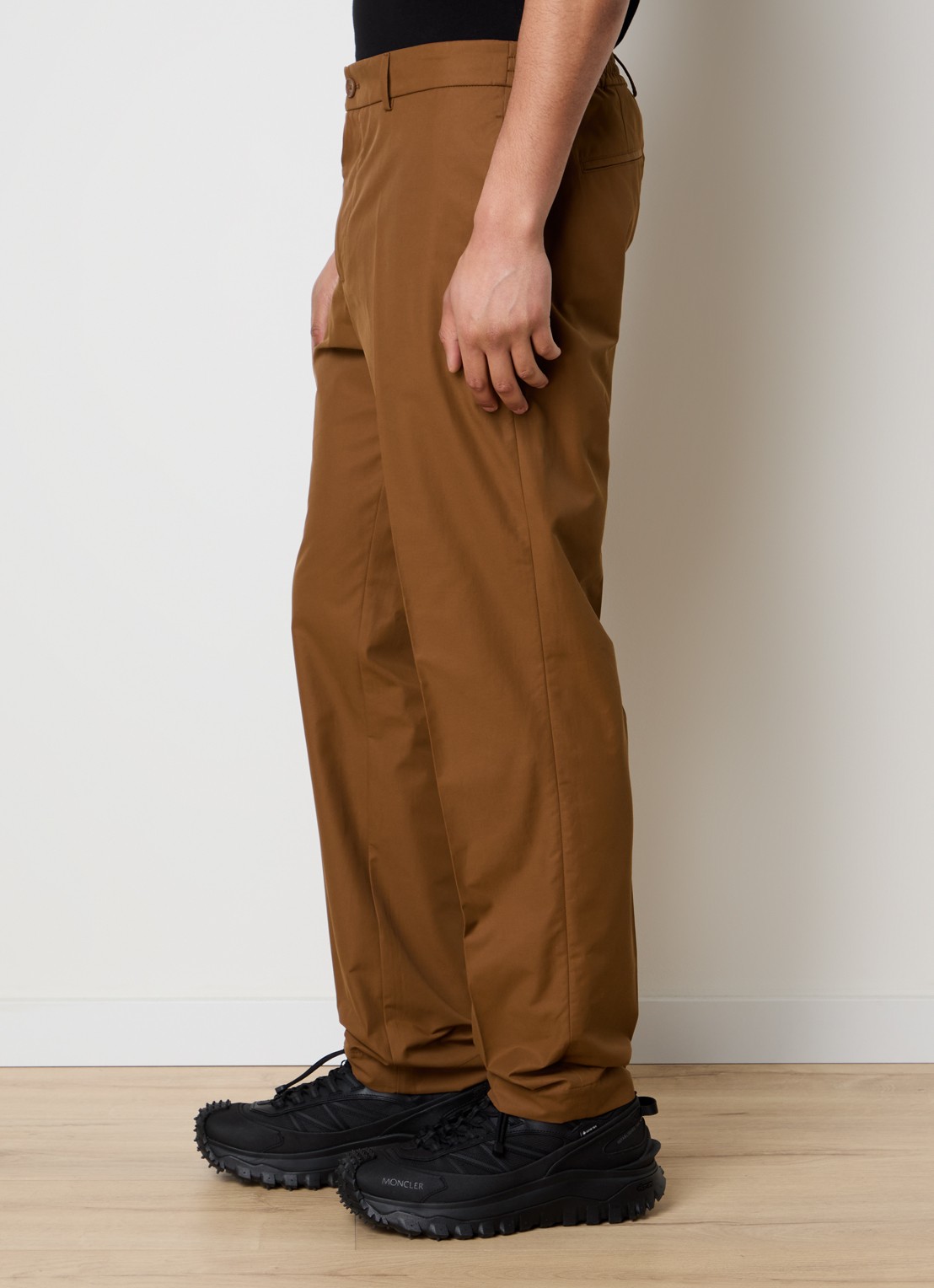 Moncler Straight fit pantalon met steekzakken - detail 4 cognac