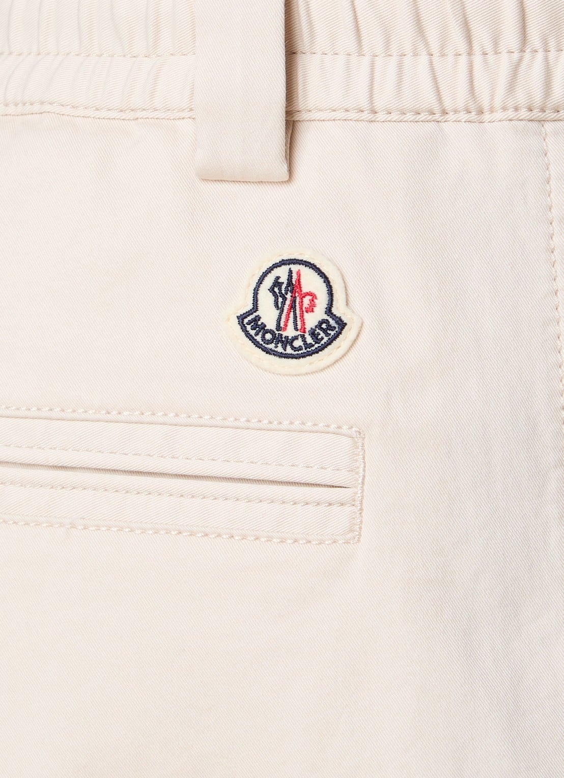 Moncler Straight fit pantalon met steekzakken - detail 5 creme