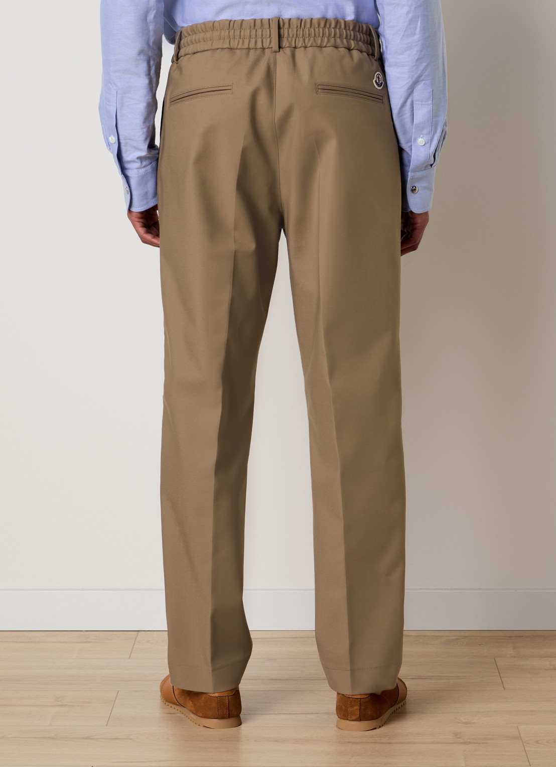 Moncler Straight fit pantalon met trekkoord en steekzakken - achterkant 6 zand