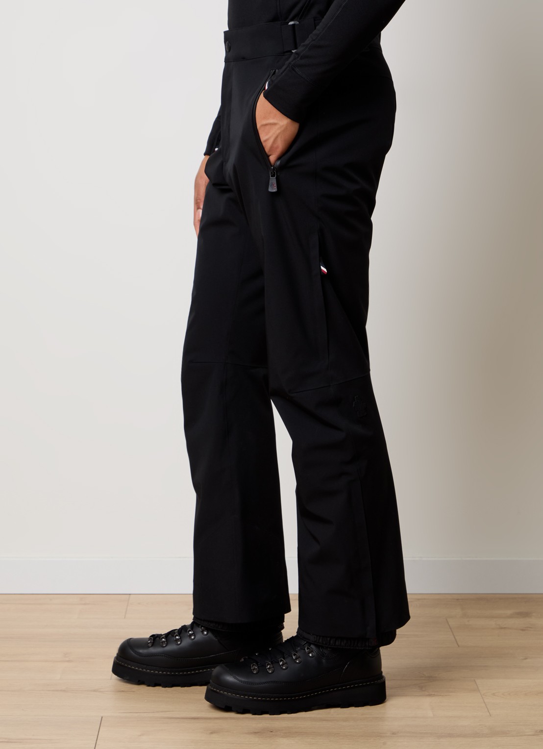 Moncler Straight fit skibroek met ritszakken - detail 4 zwart