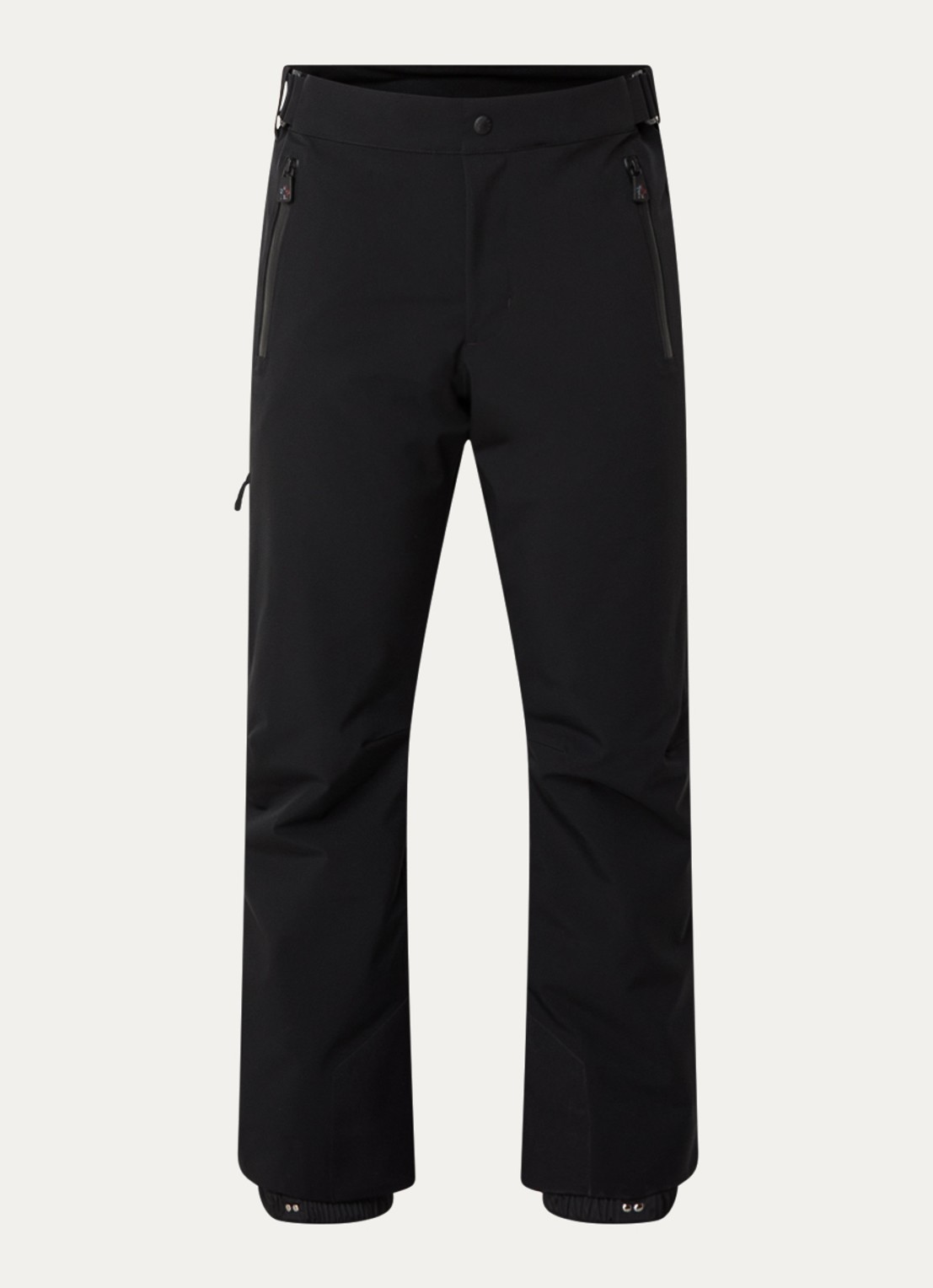 Moncler Straight fit skibroek met ritszakken - voorkant zwart