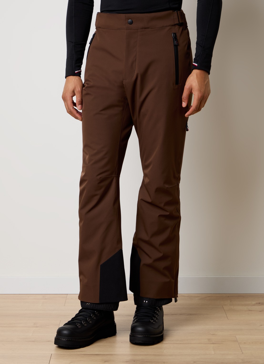 Moncler Straight fit skibroek met ritszakken - detail 2 bruin