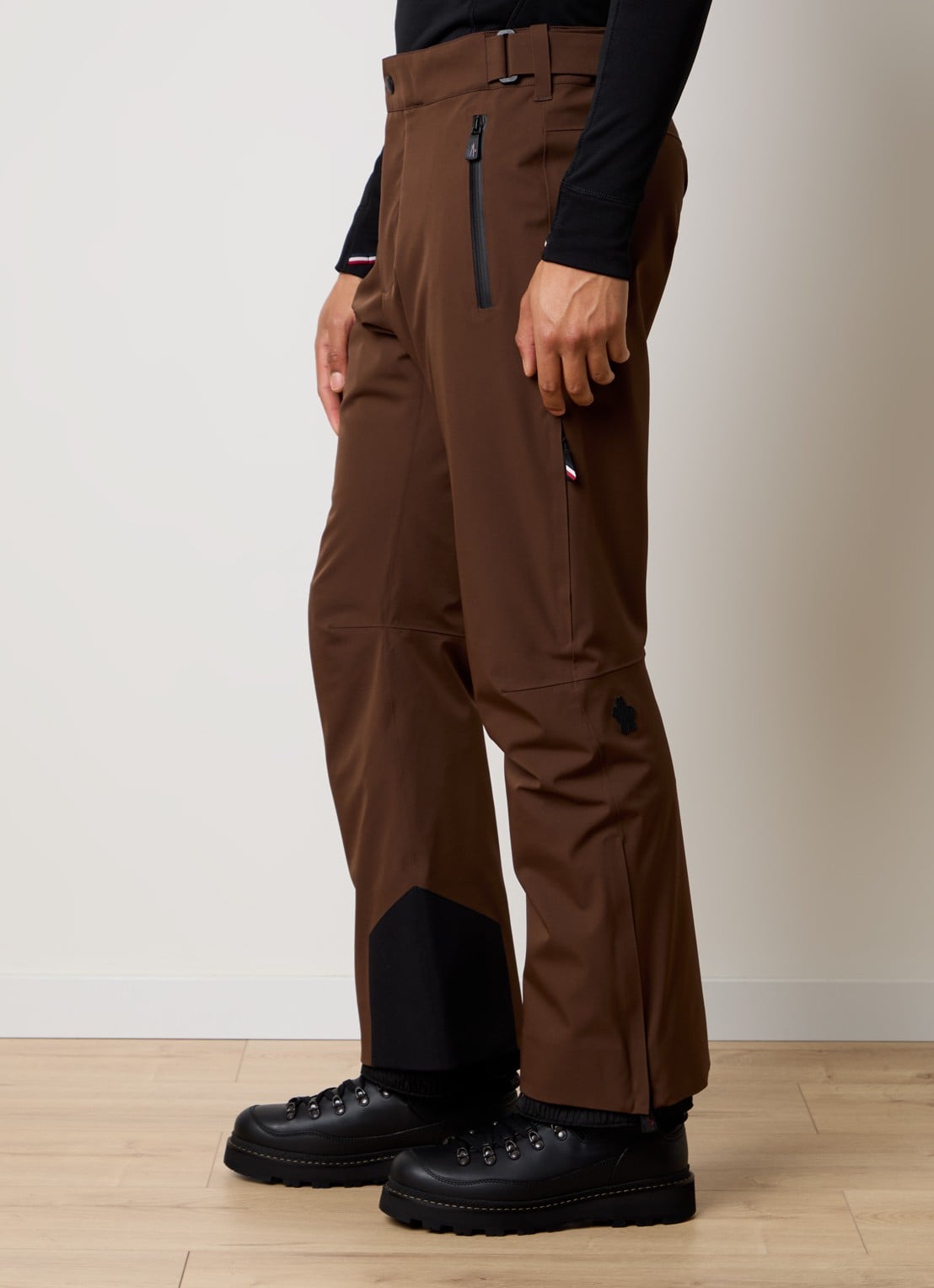 Moncler Straight fit skibroek met ritszakken - detail 3 bruin