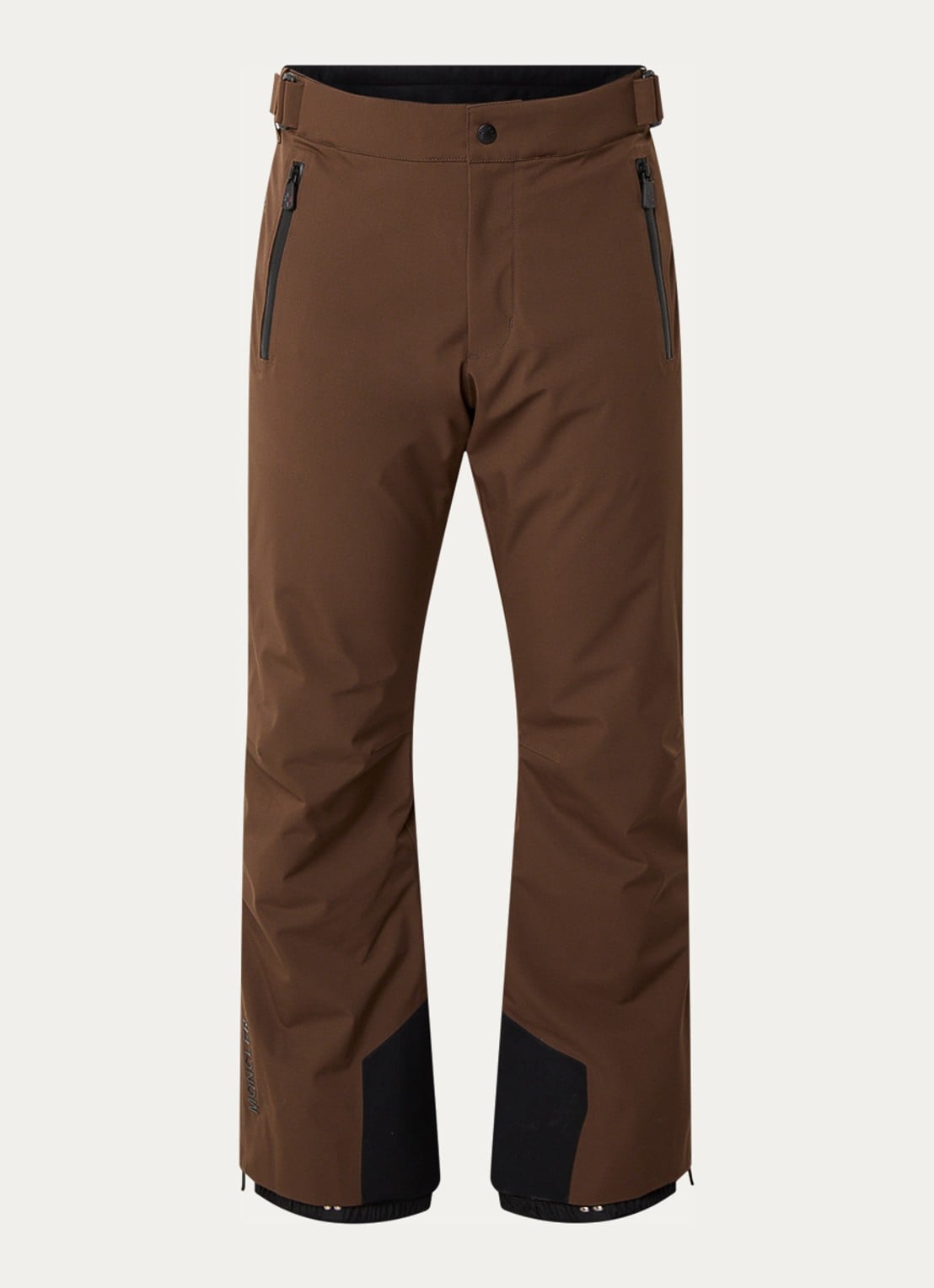 Moncler Straight fit skibroek met ritszakken - voorkant 6 bruin