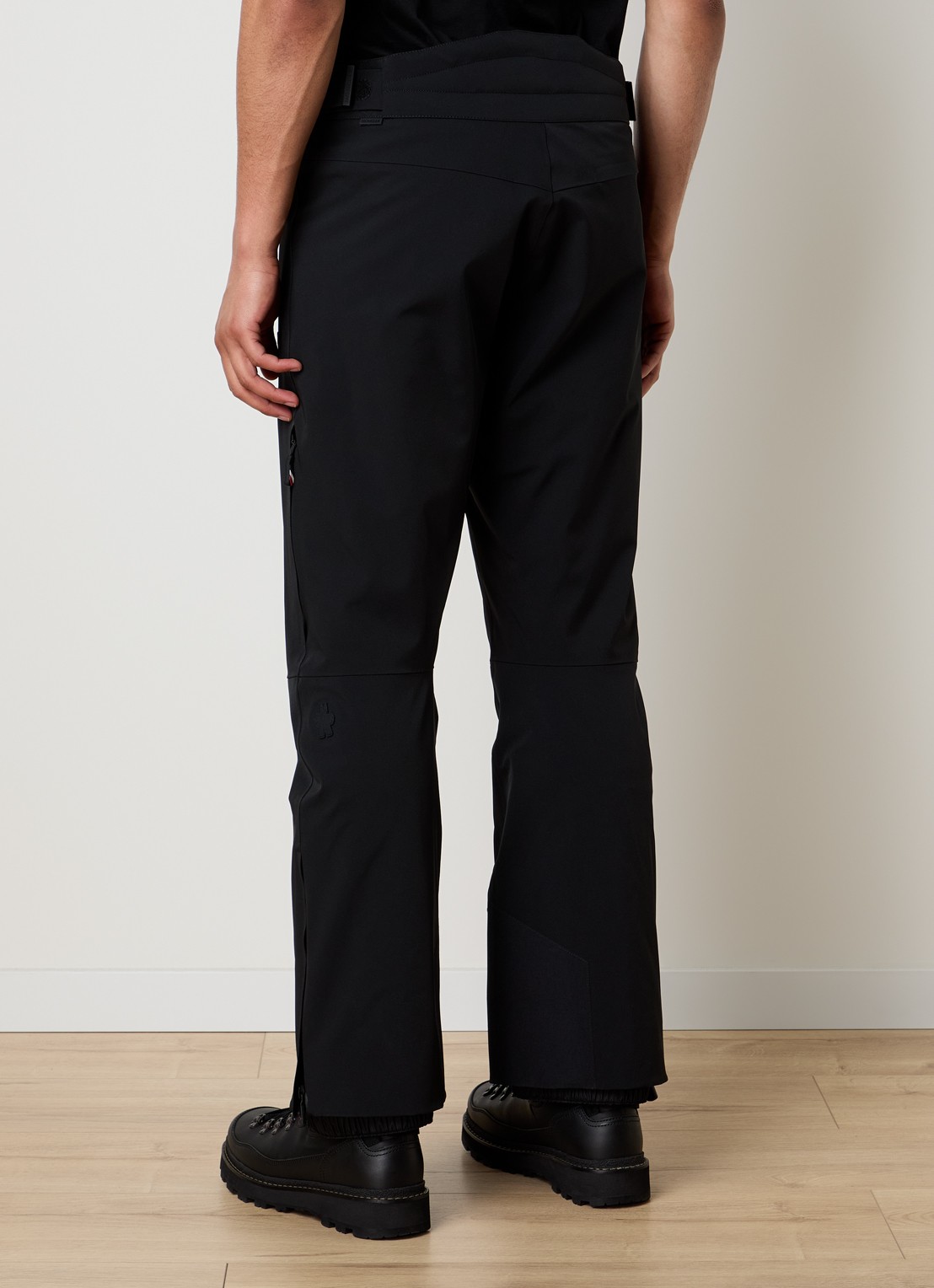 Moncler Straight fit skibroek met ritszakken - achterkant zwart