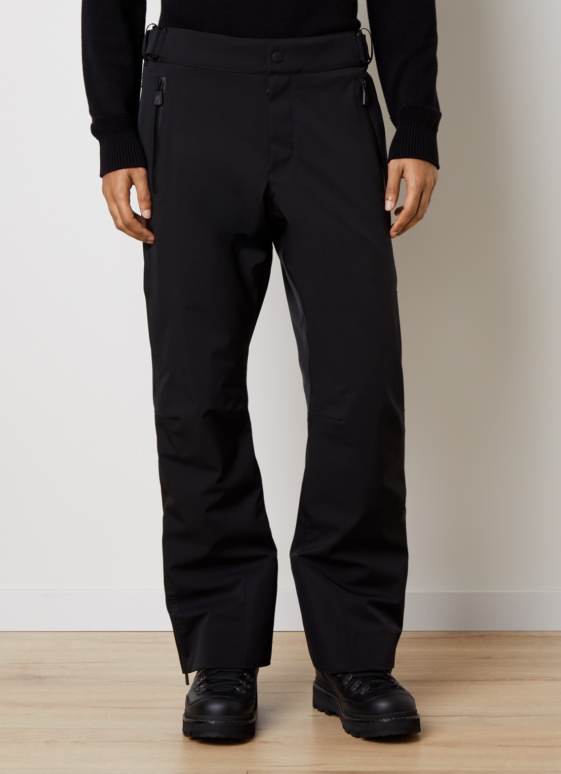 Moncler Straight fit skibroek met ritszakken - detail zwart