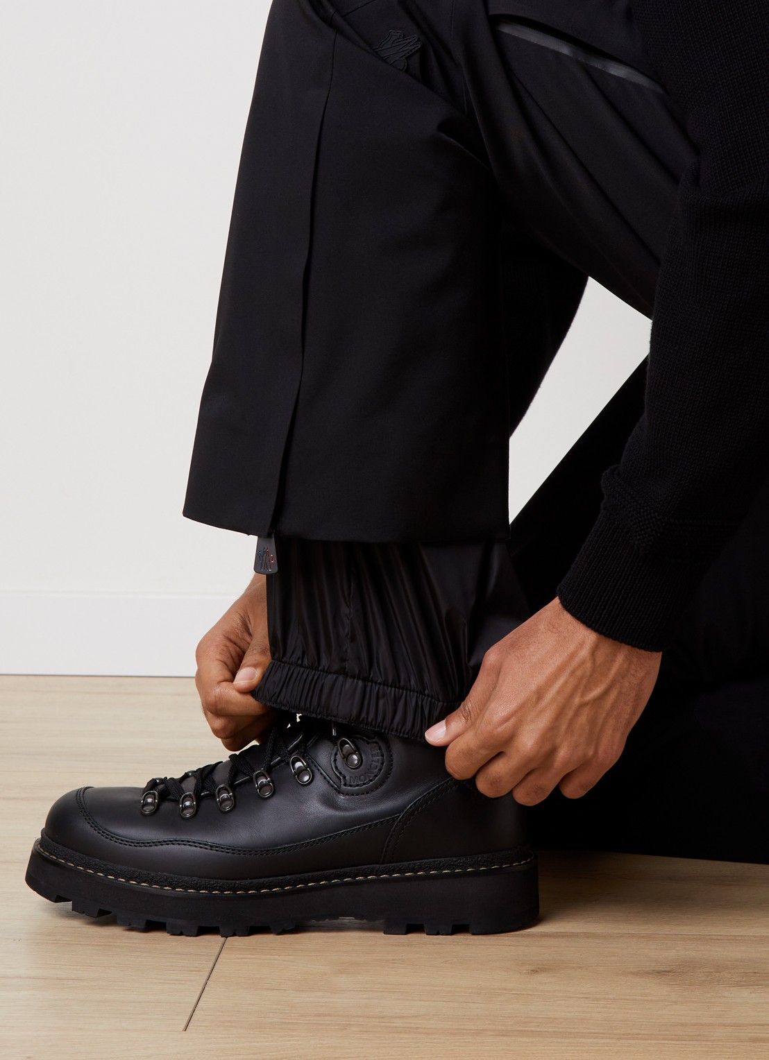 Moncler Straight fit skibroek met ritszakken - detail 3 zwart