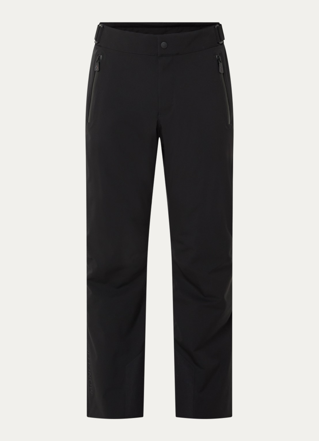 Moncler Straight fit skibroek met ritszakken - voorkant zwart
