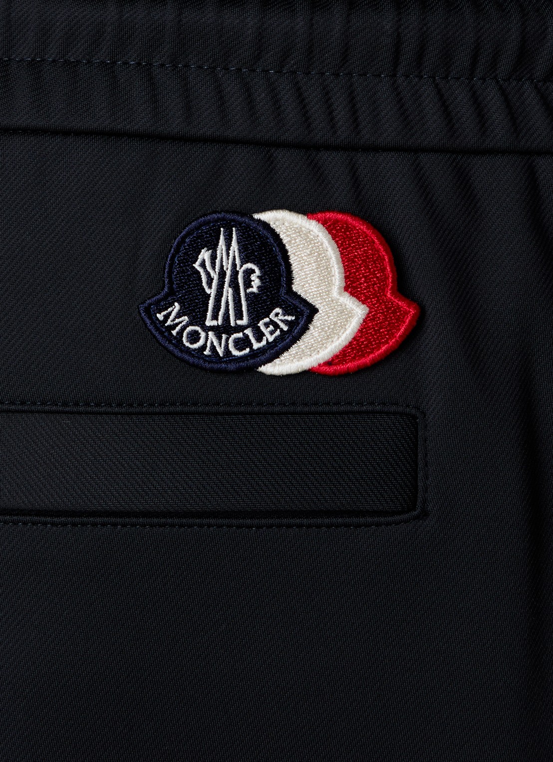 Moncler Straight fit trackpants met steekzakken - detail 3 donkerblauw