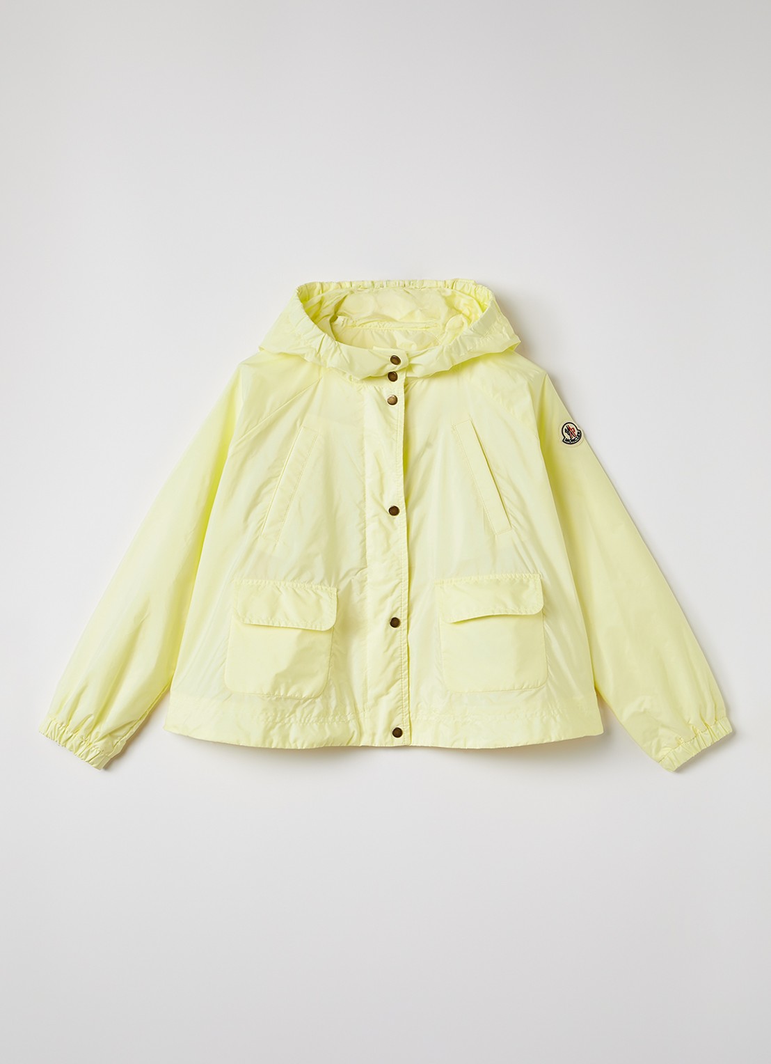 Moncler Suher windjack met capuchon - voorkant geel