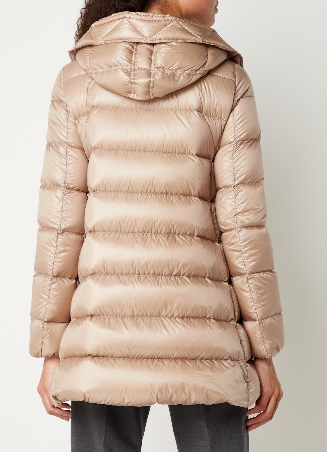 Moncler Suyen puffer jas met donsvulling - achterkant 5 beige