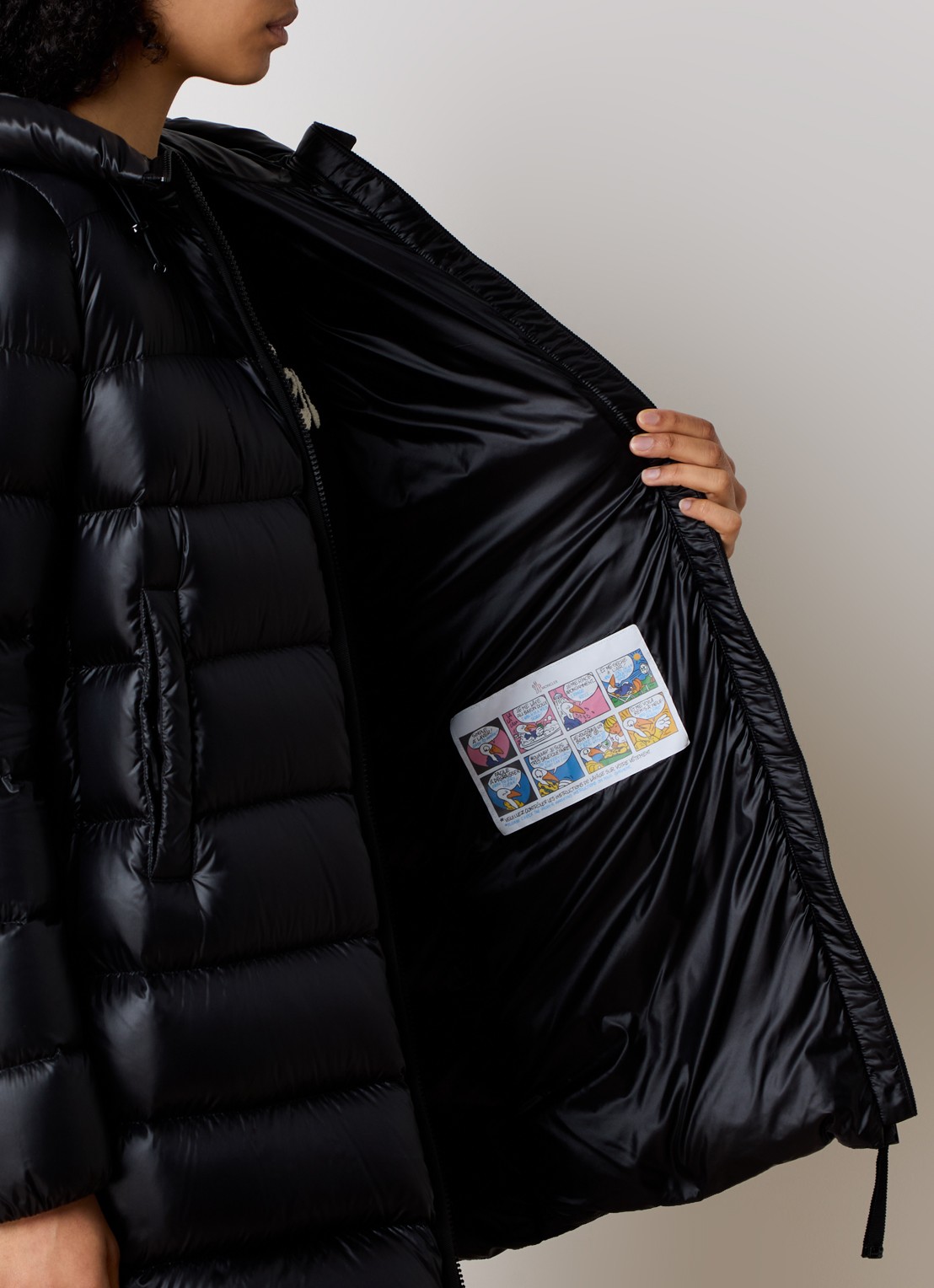 Moncler Suyenne gewatteerde parka met donsvulling - detail 5 zwart