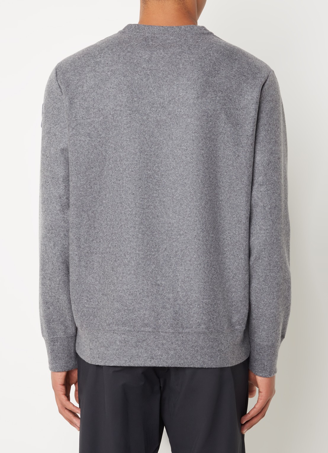 Moncler Sweater in wolblend met logoborduring - achterkant 5 legergroen