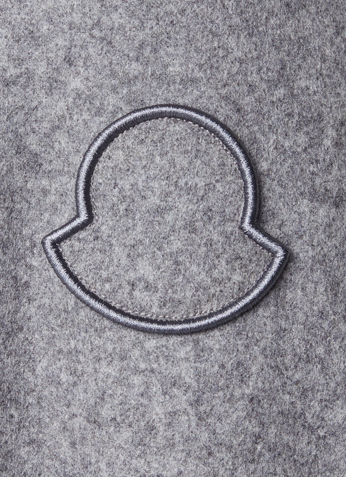 Moncler Sweater in wolblend met logoborduring - detail 4 legergroen
