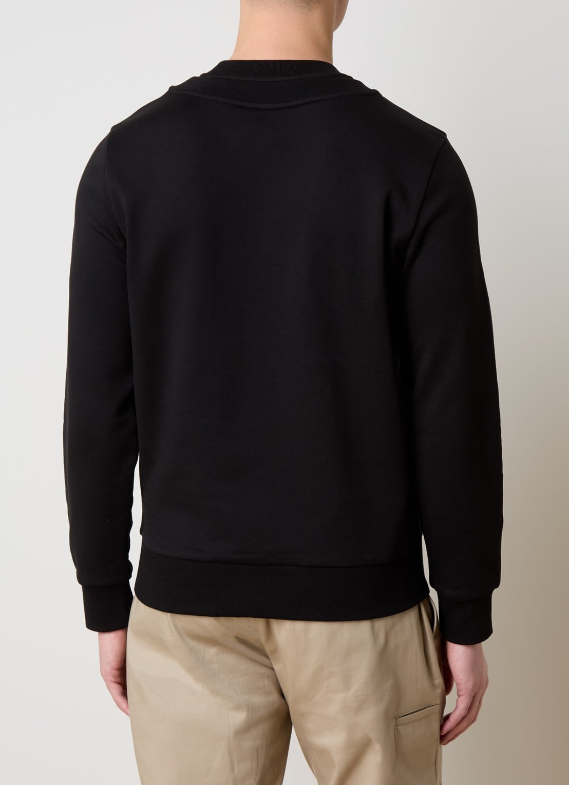 Moncler Sweater met logo - achterkant 5 zwart