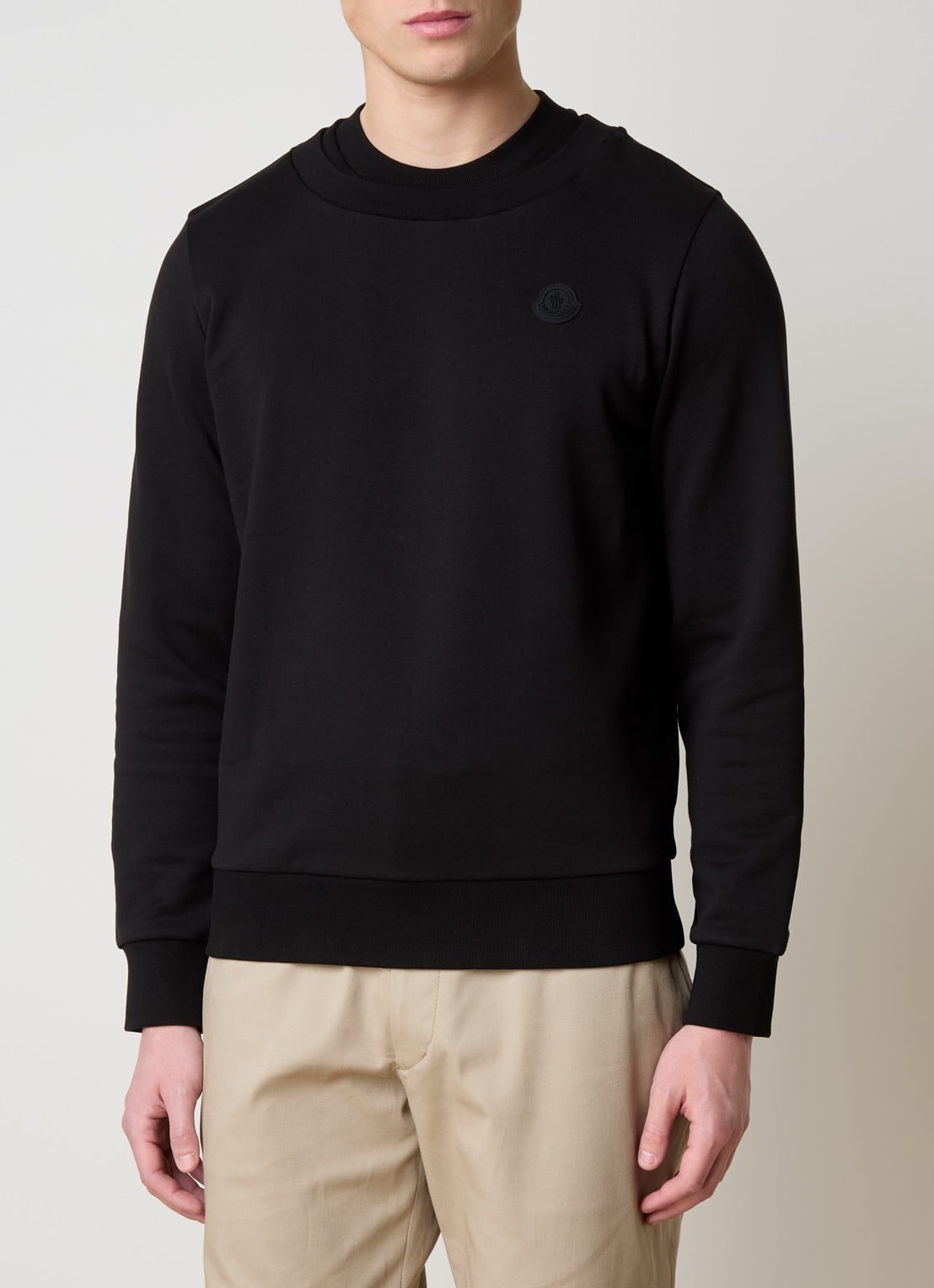 Moncler Sweater met logo - detail 3 zwart