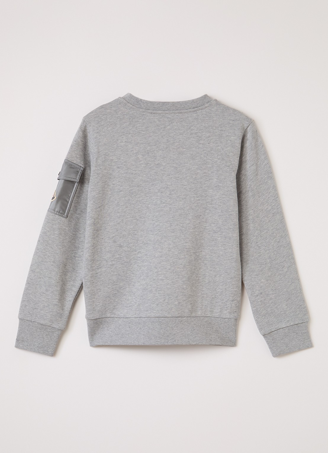 Moncler Sweater met logo - voorkant 2 grijsmele