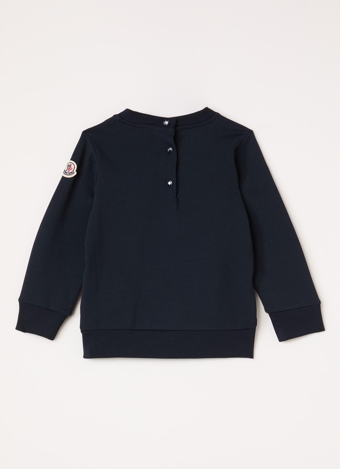 Moncler Sweater met logoborduring - voorkant 3 blauw