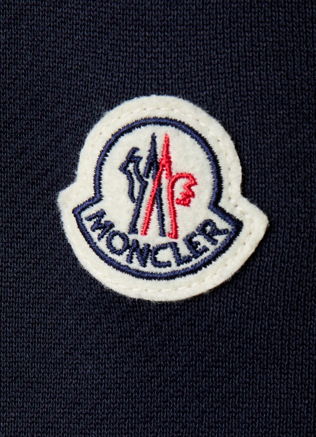 Moncler Sweater met logoborduring - detail 5 donkerblauw