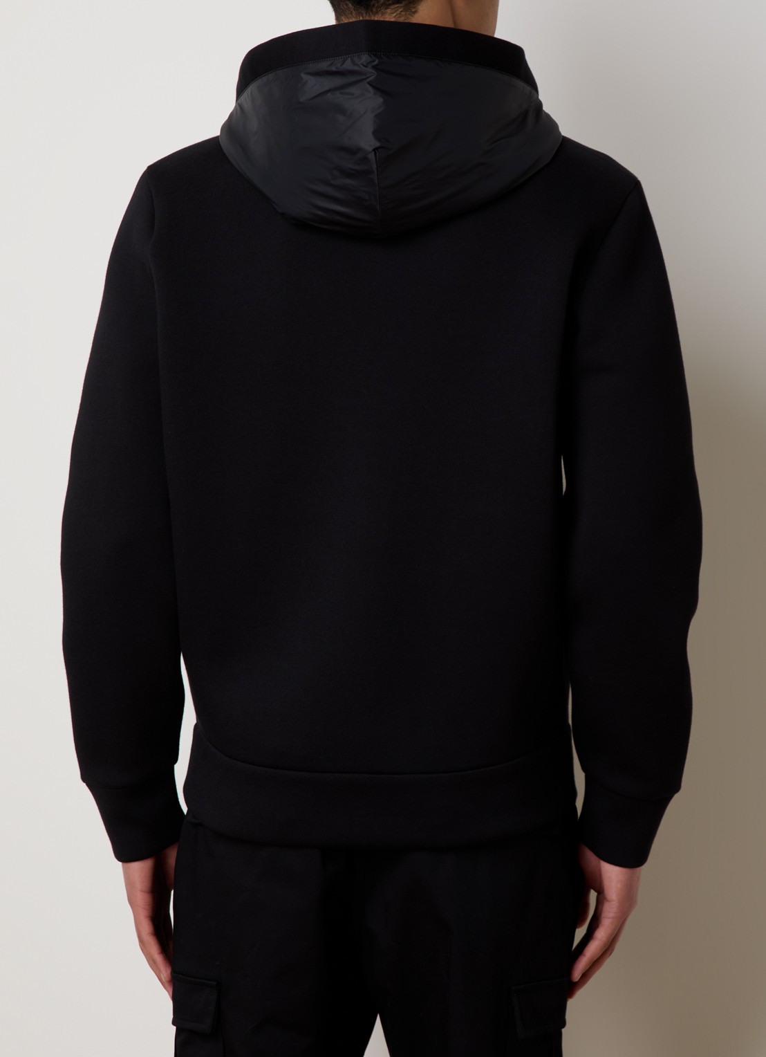 Moncler Sweatvest met capuchon en logo - achterkant 6 zwart