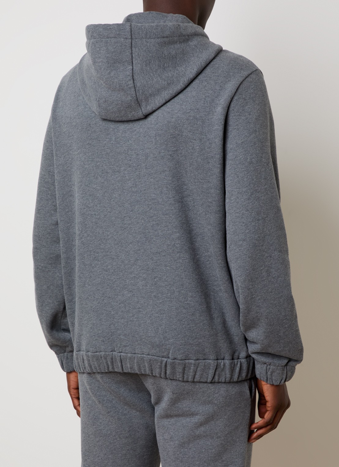 Moncler Sweatvest met capuchon en logo - achterkant 3 donkergrijs