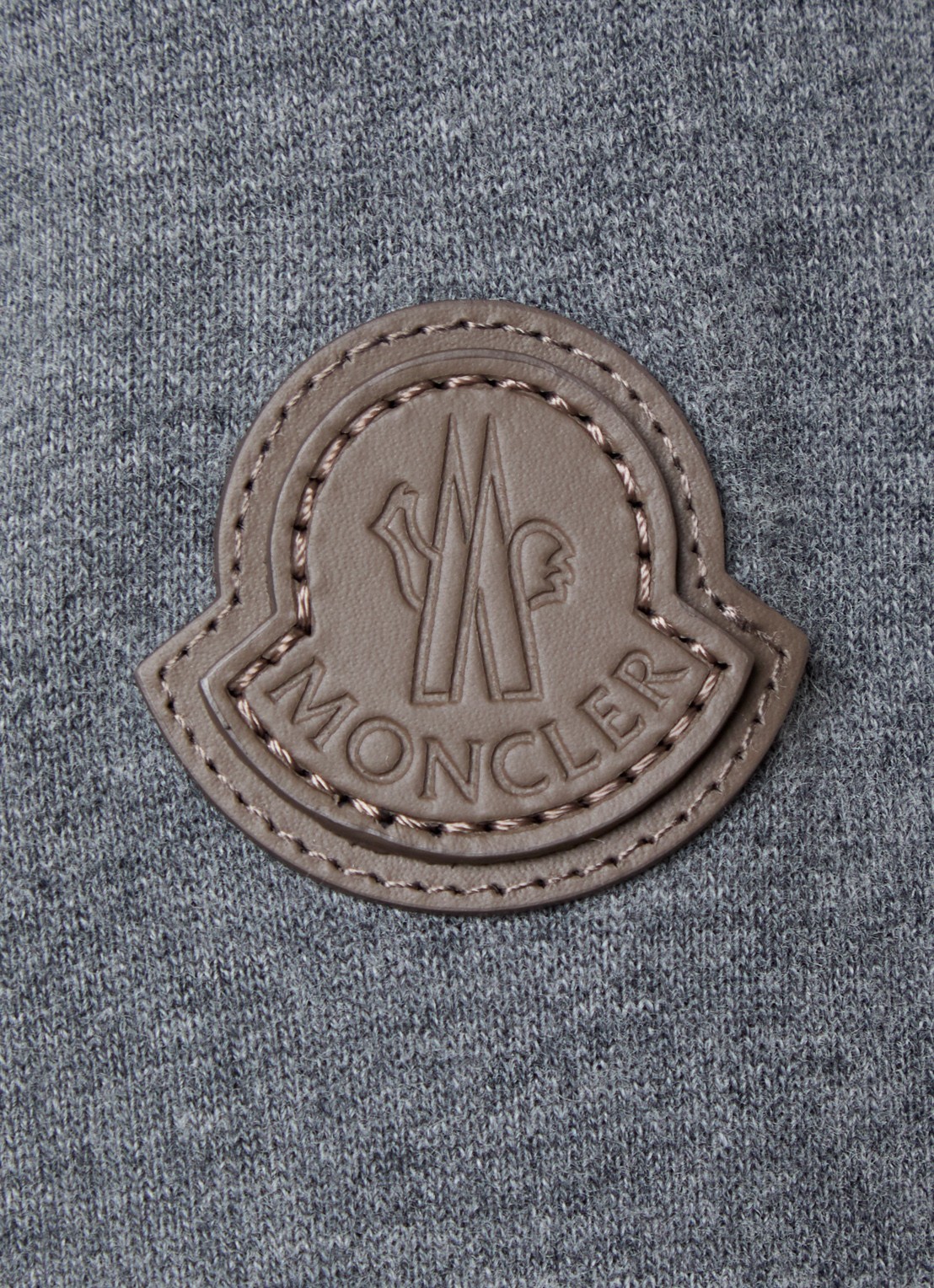 Moncler Sweatvest met capuchon en logo - detail 6 donkergrijs
