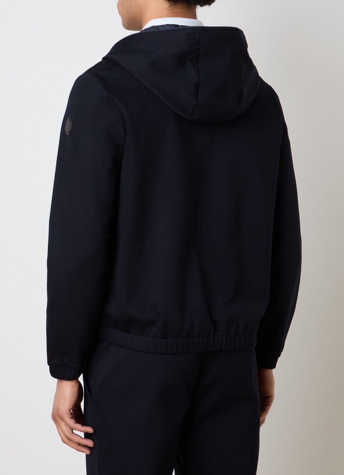 Moncler Sweatvest met capuchon en steekzakken - achterkant 3 donkerblauw