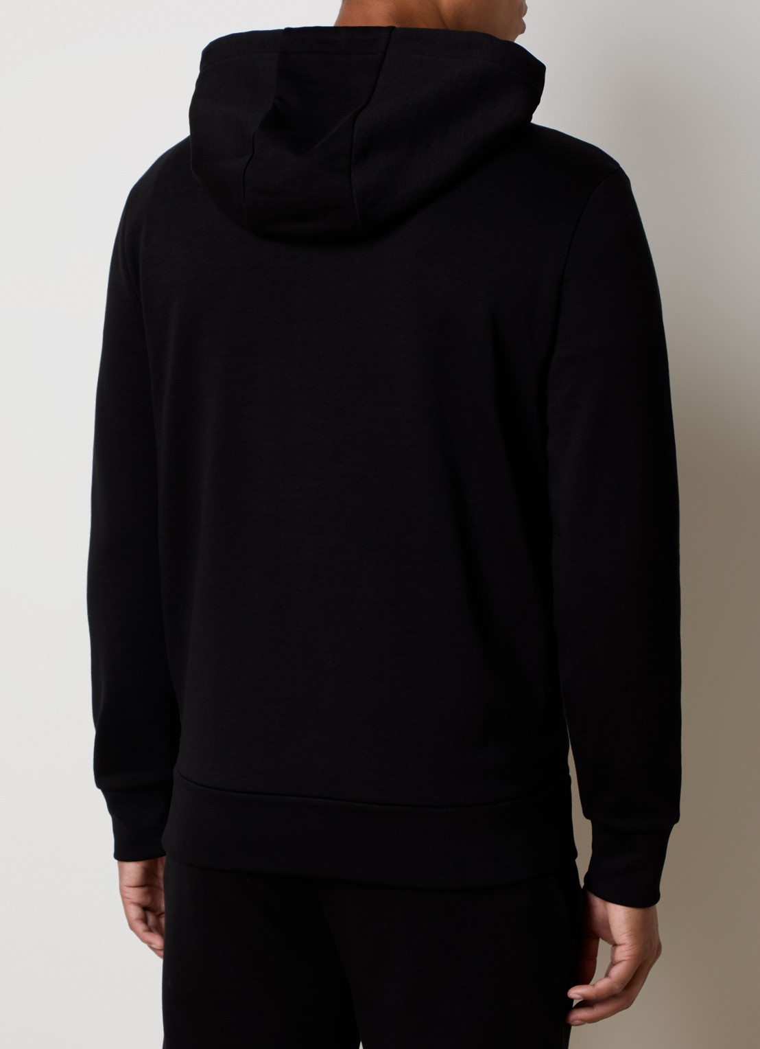 Moncler Sweatvest met klepzak en logo - achterkant 3 zwart