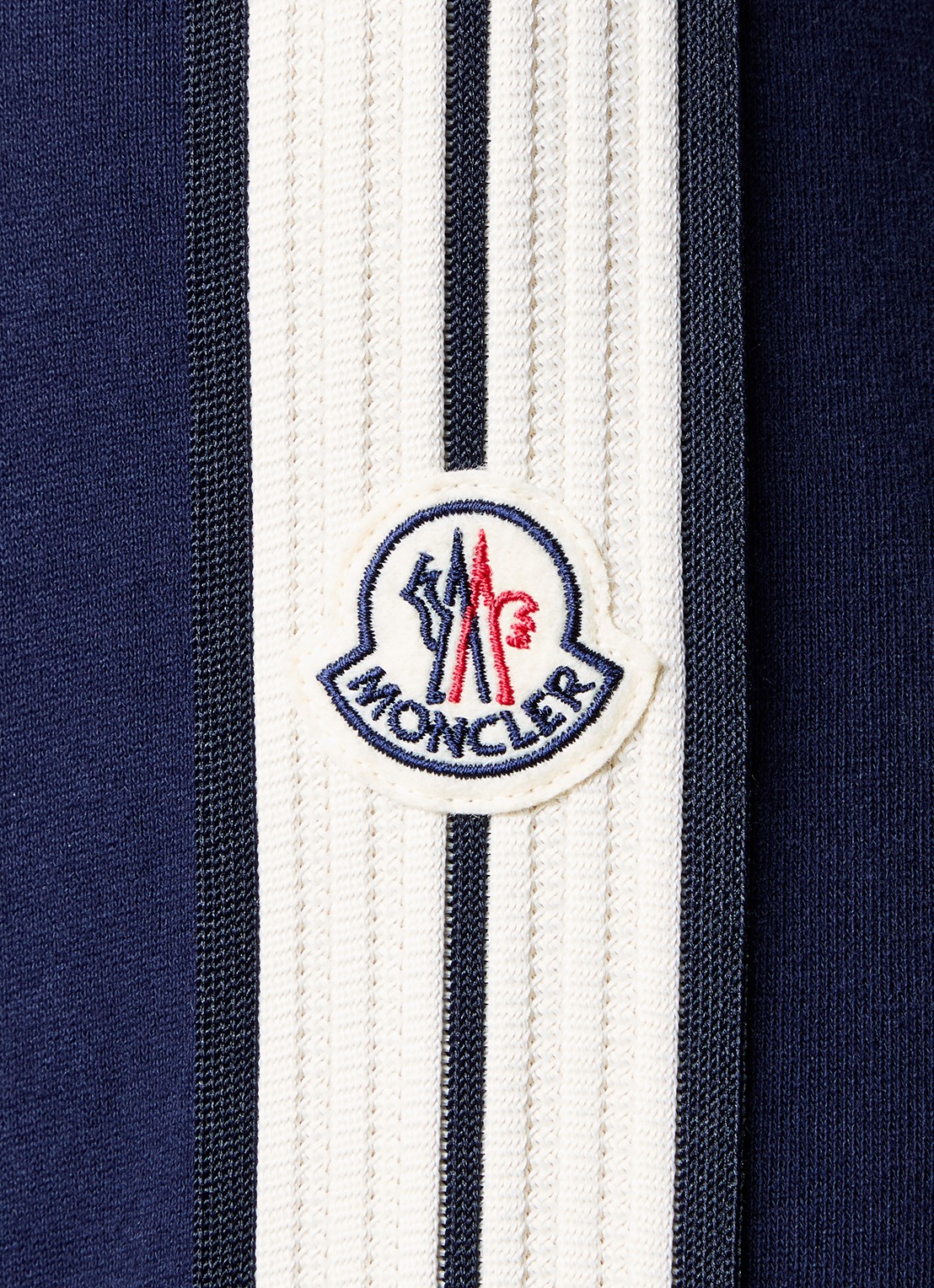 Moncler Sweatvest met logo - detail 5 donkerblauw