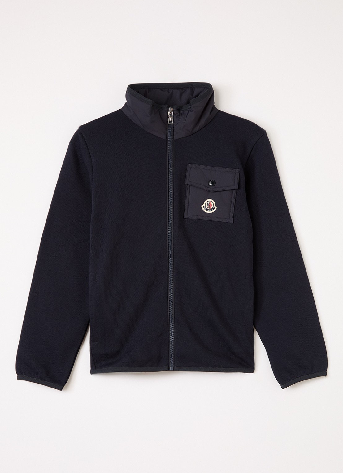Moncler Sweatvest met logo - voorkant 2 donkerblauw
