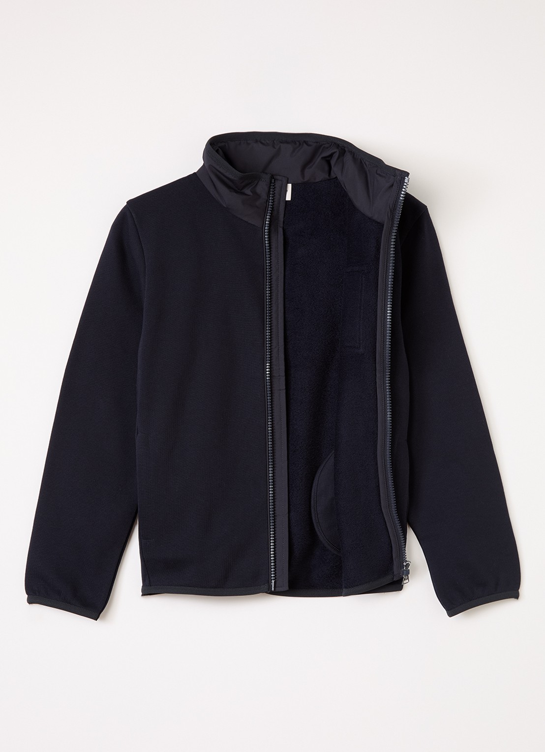 Moncler Sweatvest met logo - voorkant 3 donkerblauw