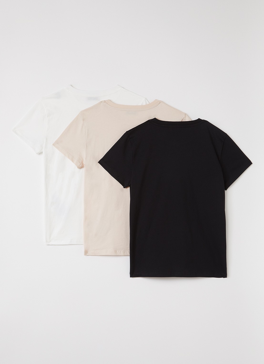 Moncler T-shirt in 3-pack - voorkant 2 zwart
