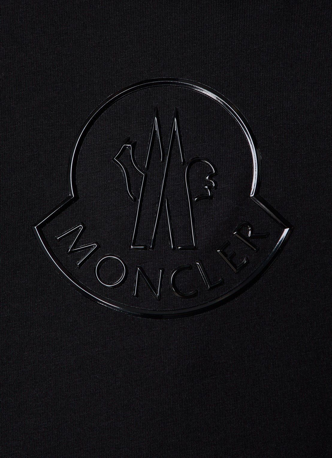 Moncler T-shirt met 3D logo - detail 3 zwart