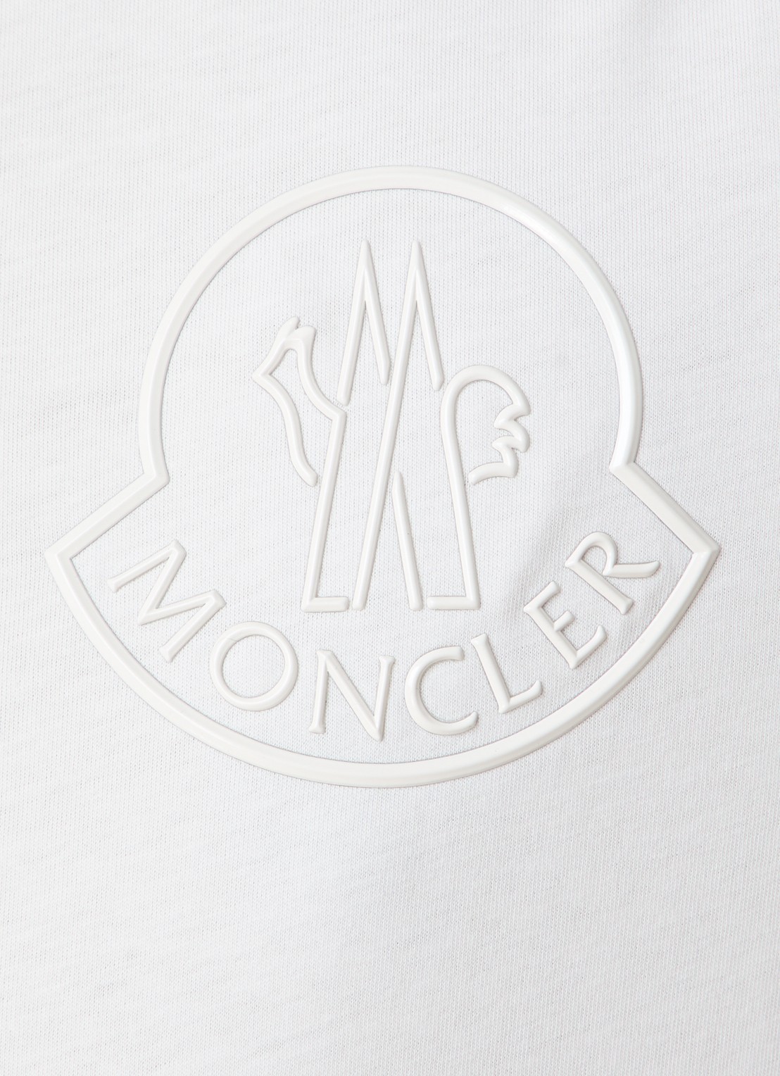Moncler T-shirt met 3D logo - detail 5 gebroken wit