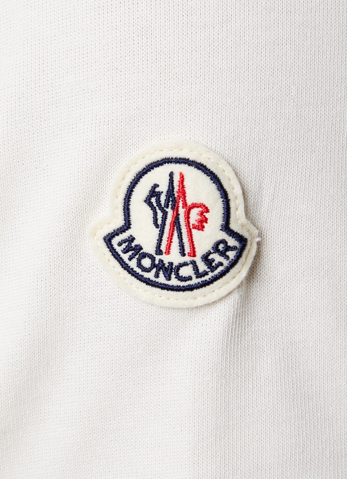 Moncler T-shirt met borstzak - detail 5 gebroken wit