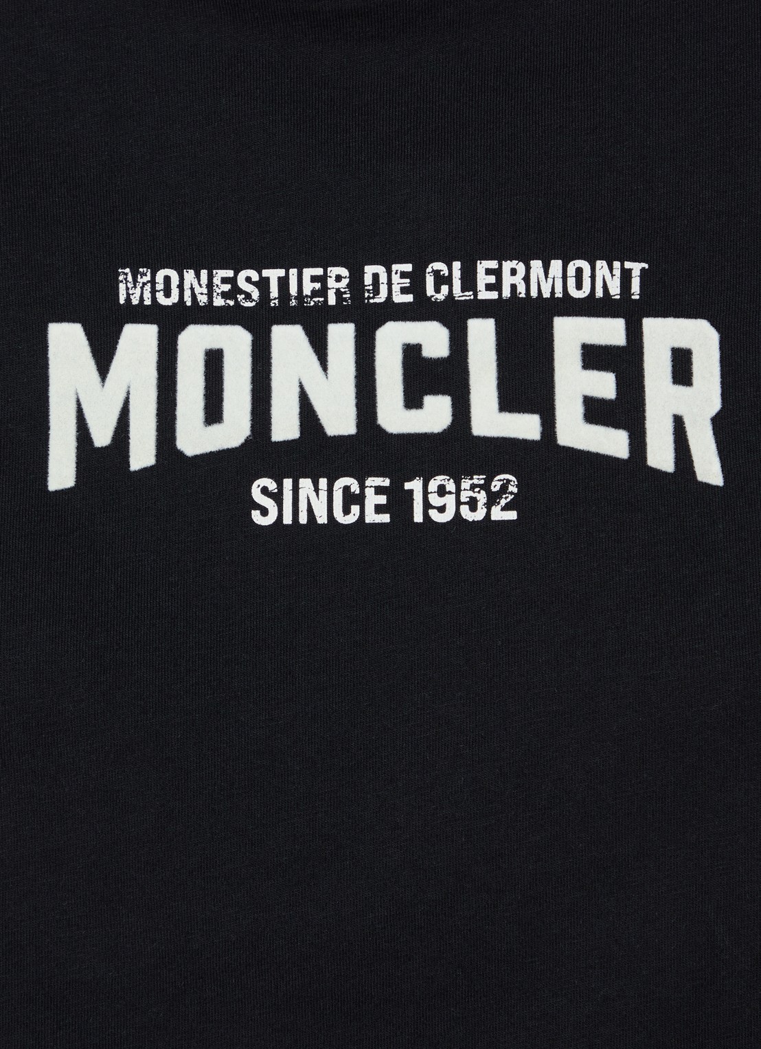 Moncler T-shirt met flock logoprint - detail 2 zwart