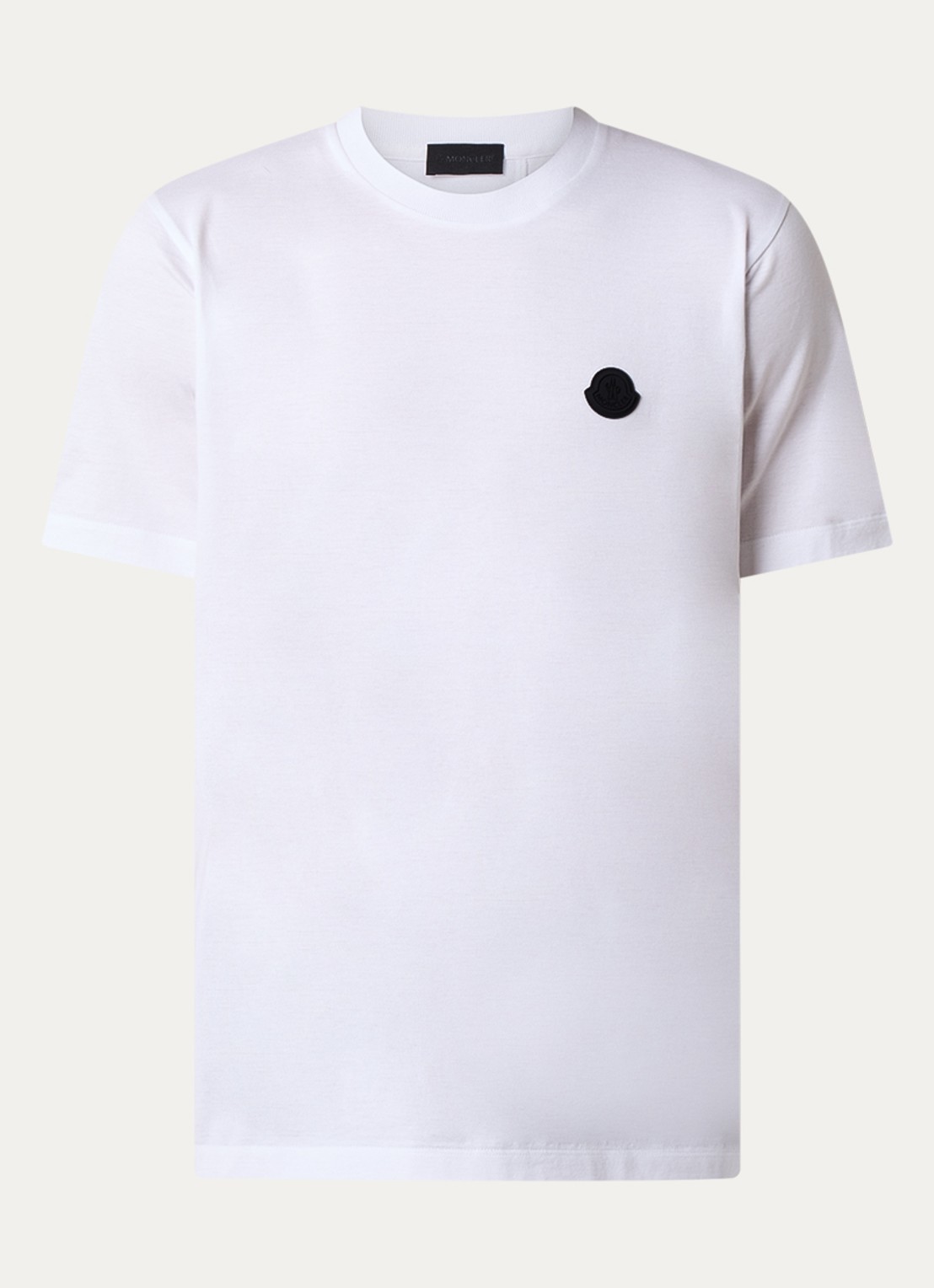 Moncler T-shirt met logo en backprint  - voorkant 4 wit