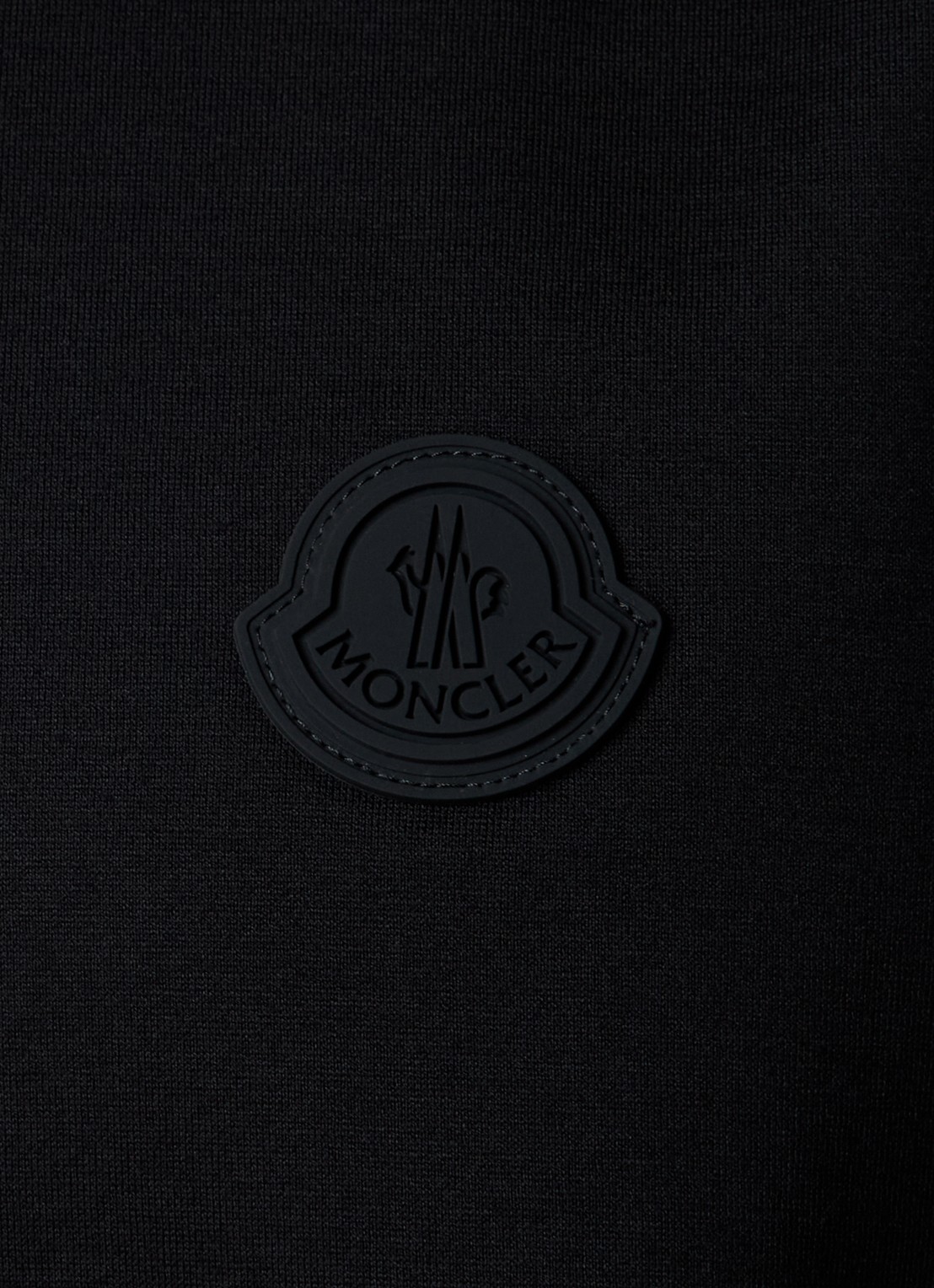 Moncler T-shirt met logo en backprint  - detail 5 zwart