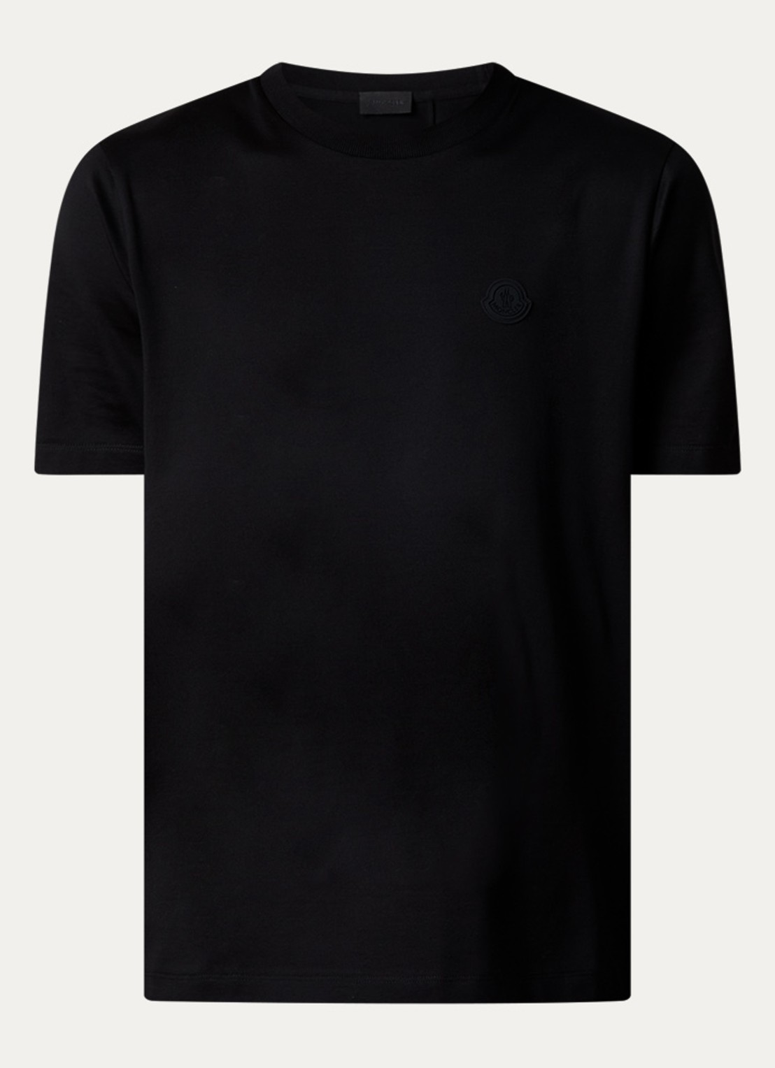 Moncler T-shirt met logo en backprint  - voorkant 2 zwart