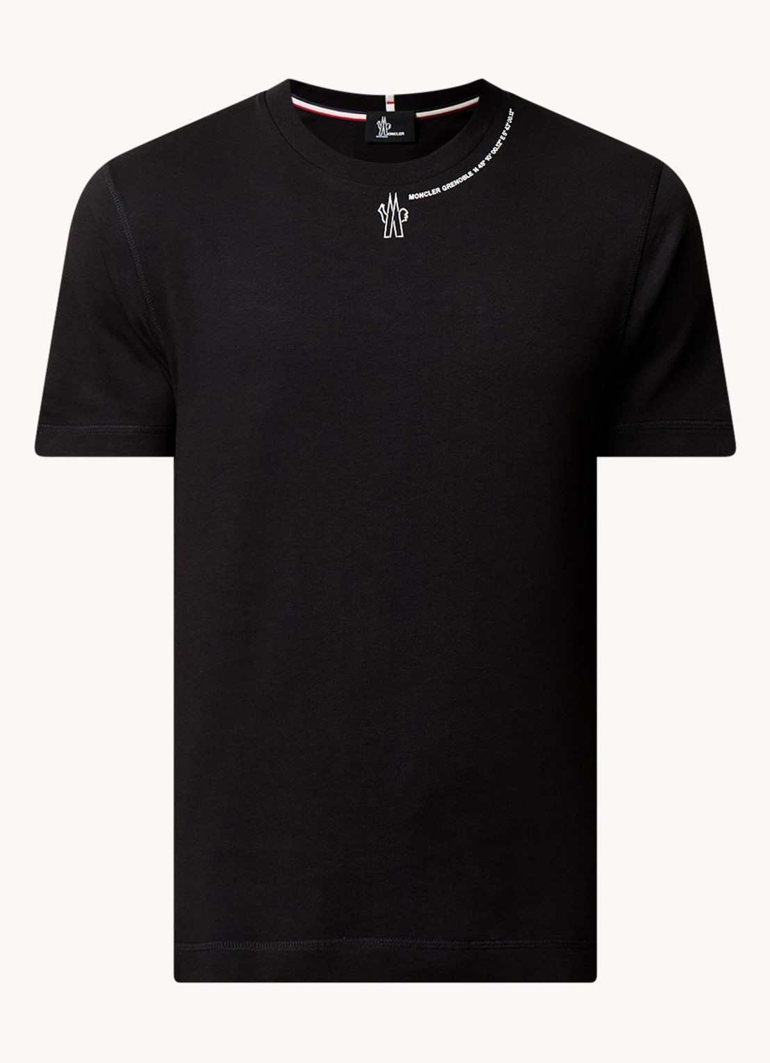 Moncler T-shirt met logo - voorkant 4 zwart