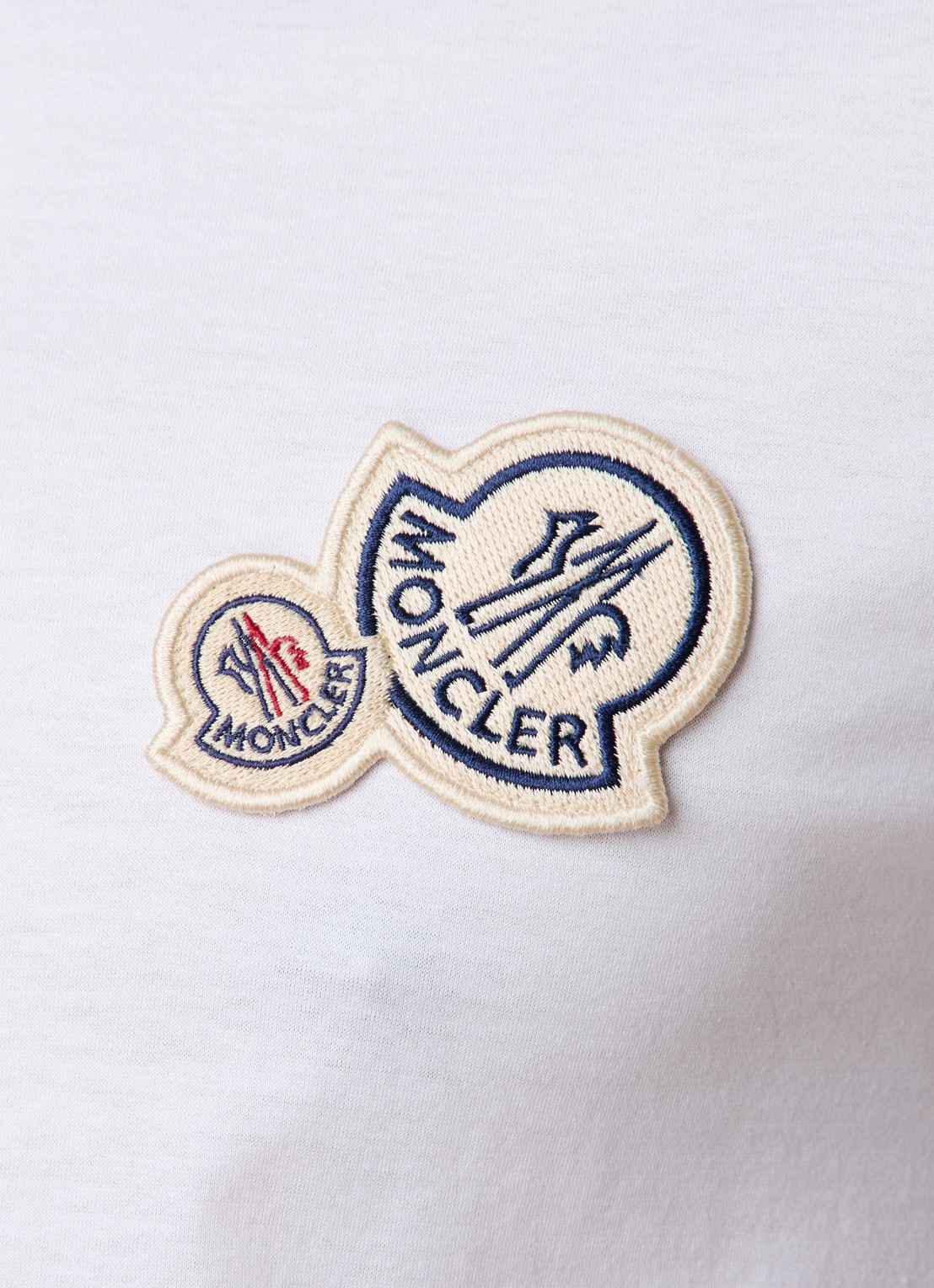Moncler T-shirt met logo - detail 5 wit