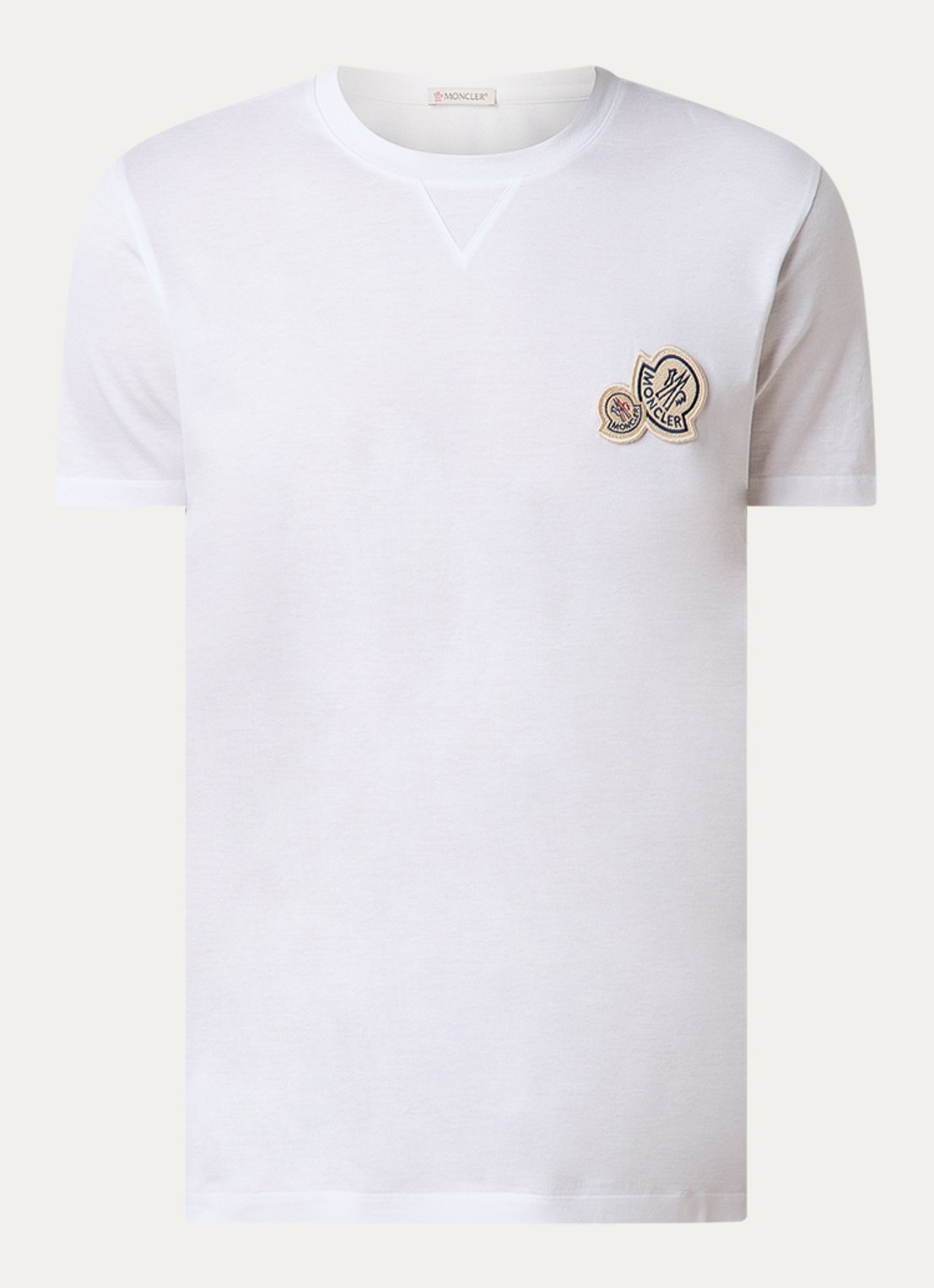 Moncler T-shirt met logo - voorkant wit