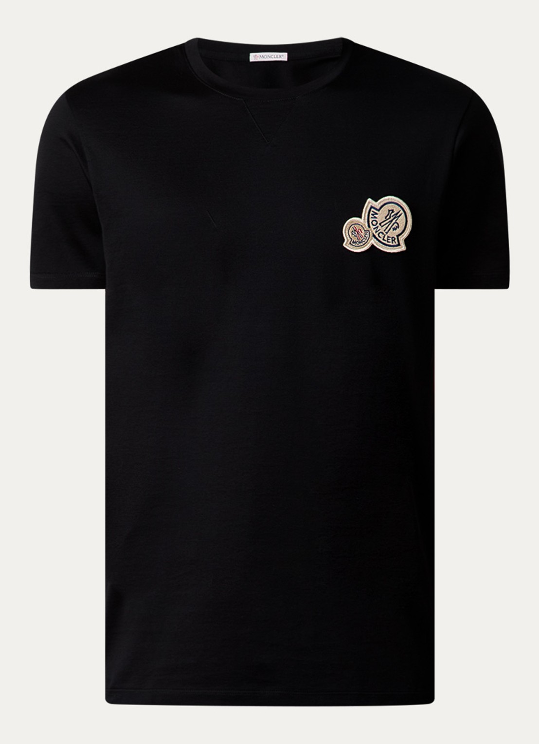 Moncler T-shirt met logo - voorkant 4 zwart