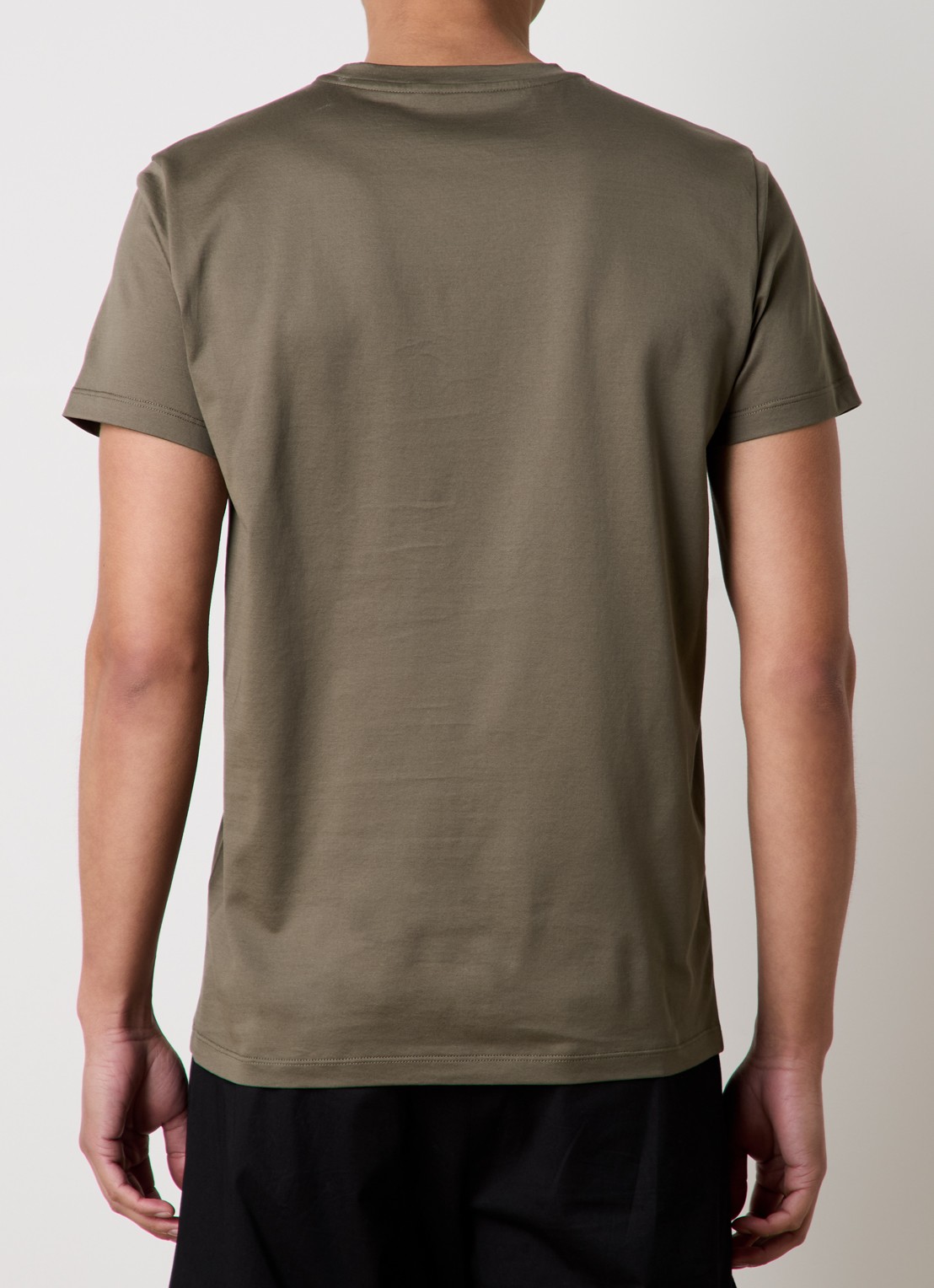 Moncler T-shirt met logo - achterkant legergroen
