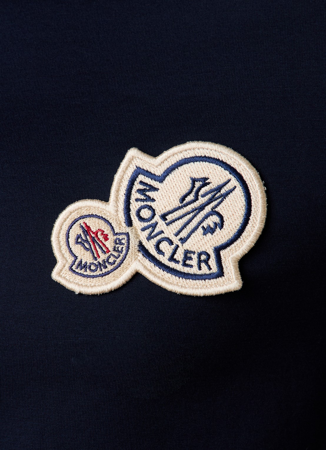 Moncler T-shirt met logo - detail 2 donkerblauw