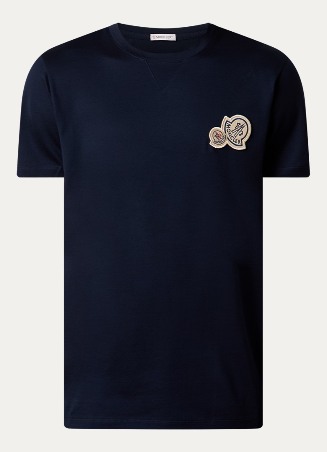 Moncler T-shirt met logo - voorkant 4 donkerblauw