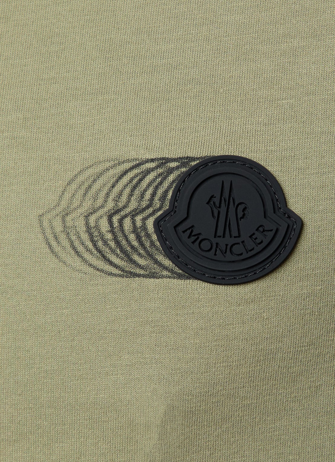 Moncler T-shirt met logo - detail 2 mosgroen