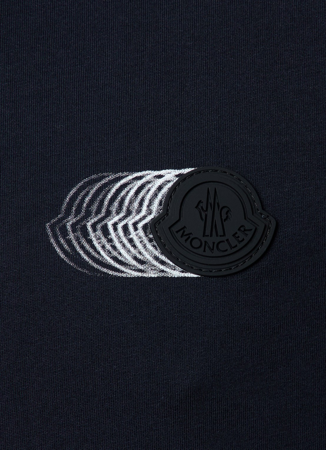 Moncler T-shirt met logo - detail 2 donkerblauw
