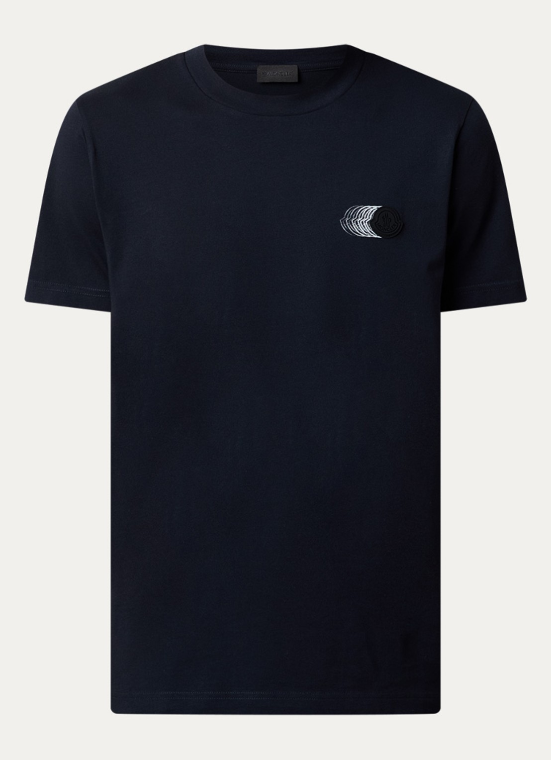 Moncler T-shirt met logo - voorkant 3 donkerblauw
